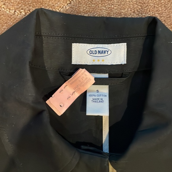 Old Navy black mid thigh length trench coat, Womens size Small - Picture 2 of 8